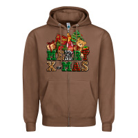 Chestnut merry xmas with christmas Zipper Hoodie - AdoDesignShop