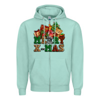Merry Xmas With Christmas Zipper Hoodie | Teevron