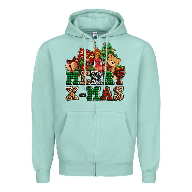 Merry Xmas With Christmas Zipper Hoodie by AdoDesignShop | Teevron