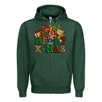 Sports Green merry xmas with christmas Zipper Hoodie - AdoDesignShop