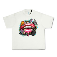 Pistachio race lips Urban Heavy Tee - Zillion Design Studio
