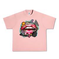 Salmon race lips Urban Heavy Tee - Zillion Design Studio