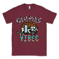 Burgundy camping vibes Classic Tee - CowhideDigitalArt