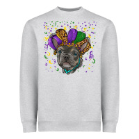Mardi Gras French Bulldog Heavyweight Sweatshirt | Teevron