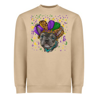Mushroom mardi gras french bulldog Heavyweight Sweatshirt - RanaPortraitStore