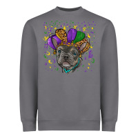 Storm mardi gras french bulldog Heavyweight Sweatshirt - RanaPortraitStore