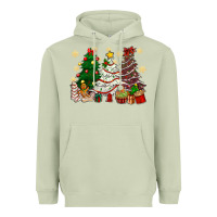 Matcha Cake Christmas trees Heavyweight Hoodie - NancyCooperArtShop