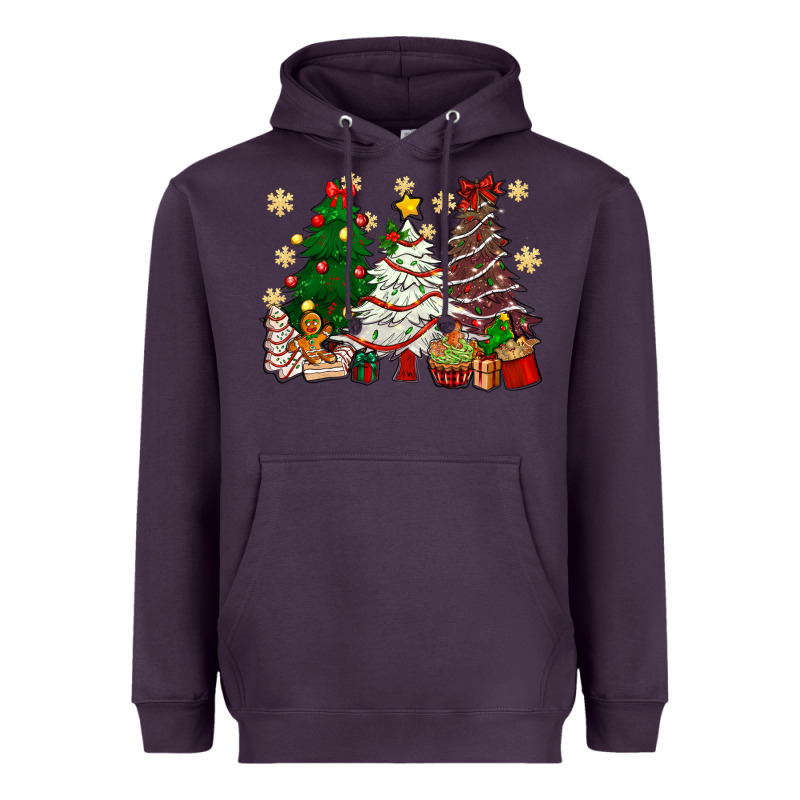 Cake Christmas Trees Heavyweight Hoodie by NancyCooperArtShop | Teevron