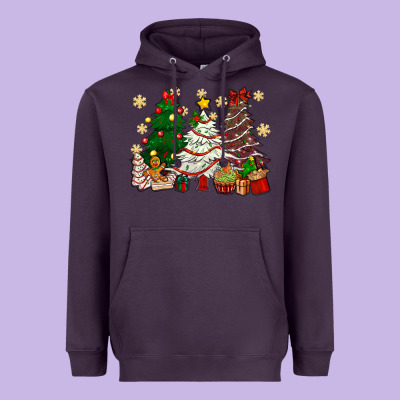 Cake Christmas Trees Heavyweight Hoodie Designed By Nancycooperartshop