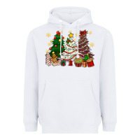 White Cake Christmas trees Heavyweight Hoodie - NancyCooperArtShop