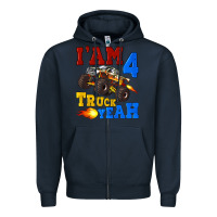 Navy i'am four truck yeah Zipper Hoodie - Artiststas