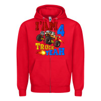 Red i'am four truck yeah Zipper Hoodie - Artiststas