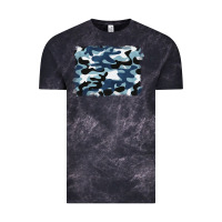 Cloud Black blue camouflage background Vintage Tee - BarkalooDesign