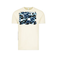 Vintage Arctic blue camouflage background Vintage Tee - BarkalooDesign