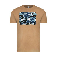 Vintage Camel blue camouflage background Vintage Tee - BarkalooDesign