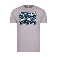Vintage Zinc blue camouflage background Vintage Tee - BarkalooDesign