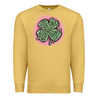 Antique Gold leopard shamrocks with hearts Premium Sweatshirt - MaliasSmallBusiness