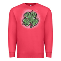 Cardinal leopard shamrocks with hearts Premium Sweatshirt - MaliasSmallBusiness