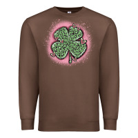 Chestnut leopard shamrocks with hearts Premium Sweatshirt - MaliasSmallBusiness