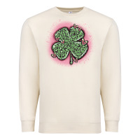 Sandshell leopard shamrocks with hearts Premium Sweatshirt - MaliasSmallBusiness