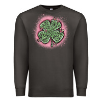 Smoke leopard shamrocks with hearts Premium Sweatshirt - MaliasSmallBusiness