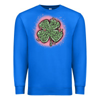 True Royal leopard shamrocks with hearts Premium Sweatshirt - MaliasSmallBusiness