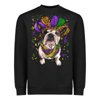 Mardi Gras Hat  English Bulldog Heavyweight Sweatshirt | Teevron