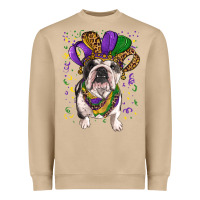 Mushroom Mardi gras hat  english bulldog Heavyweight Sweatshirt - RanaPortraitStore