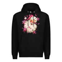 Black pink christmas santa claus Premium Hoodie - MaliasSmallBusiness
