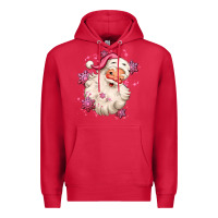 Cardinal pink christmas santa claus Premium Hoodie - MaliasSmallBusiness