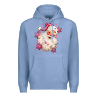Colony Blue pink christmas santa claus Premium Hoodie - MaliasSmallBusiness