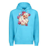 Ocean Blue pink christmas santa claus Premium Hoodie - MaliasSmallBusiness