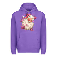 Purple pink christmas santa claus Premium Hoodie - MaliasSmallBusiness