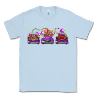 Dusty Blue Mardi gras farm trucks Classic Tee - FaDigitalArtStudio