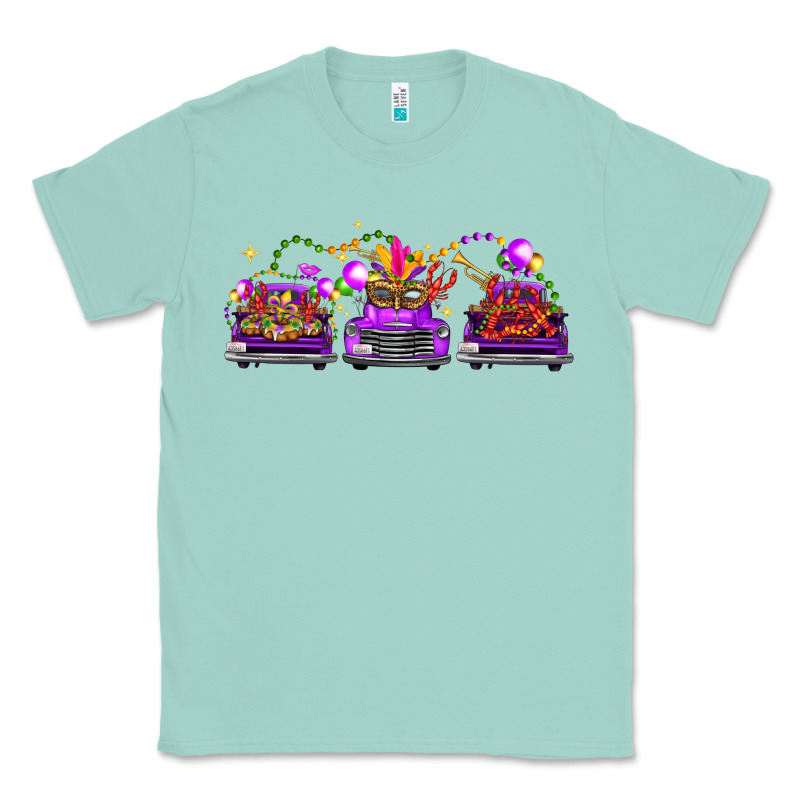 Mardi Gras Farm Trucks Classic Tee by FaDigitalArtStudio | Teevron