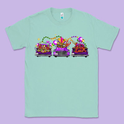 Mardi Gras Farm Trucks Classic Tee Designed By Fadigitalartstudio
