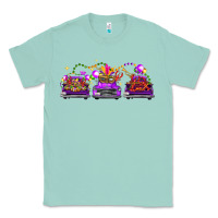 Seafoam Mardi gras farm trucks Classic Tee - FaDigitalArtStudio