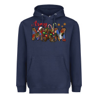 Navy Christmas Army Mom Heavyweight Hoodie - NancyCooperArtShop