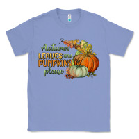 Colony Blue autumn leaves and pumpkins please Classic Tee - BundleAndBundleShop