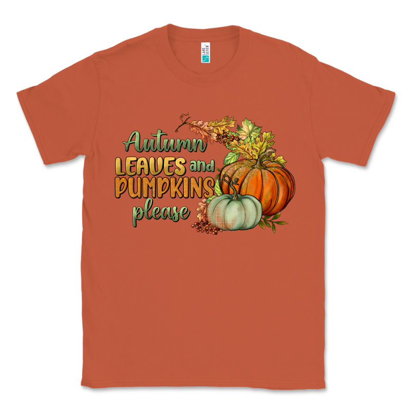 Autumn Leaves And Pumpkins Please Classic Tee by BundleAndBundleShop | Teevron