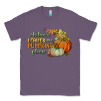 Lavender autumn leaves and pumpkins please Classic Tee - BundleAndBundleShop