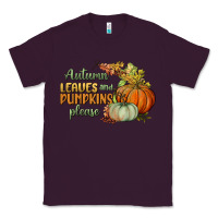 Plum autumn leaves and pumpkins please Classic Tee - BundleAndBundleShop