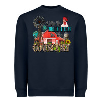 Navy life is better in the country Heavyweight Sweatshirt - Zillion Design Studio
