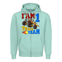Seafoam i'am one truck yeah Zipper Hoodie - Artiststas