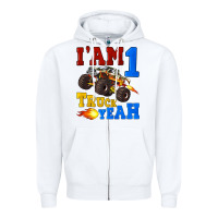 White i'am one truck yeah Zipper Hoodie - Artiststas
