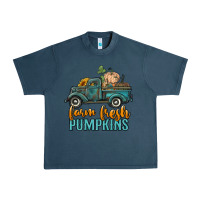 Midnight Navy farm fresh pumpkins truck Urban Heavy Tee - RanaPortraitStore