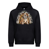 Black english bulldog rainbow Urban Hoodie - BarkalooDesign
