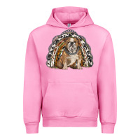 Fuchsia Pink english bulldog rainbow Urban Hoodie - BarkalooDesign