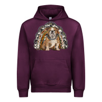 Mauve Wine english bulldog rainbow Urban Hoodie - BarkalooDesign