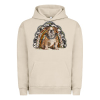 Pigment French Oak english bulldog rainbow Urban Hoodie - BarkalooDesign